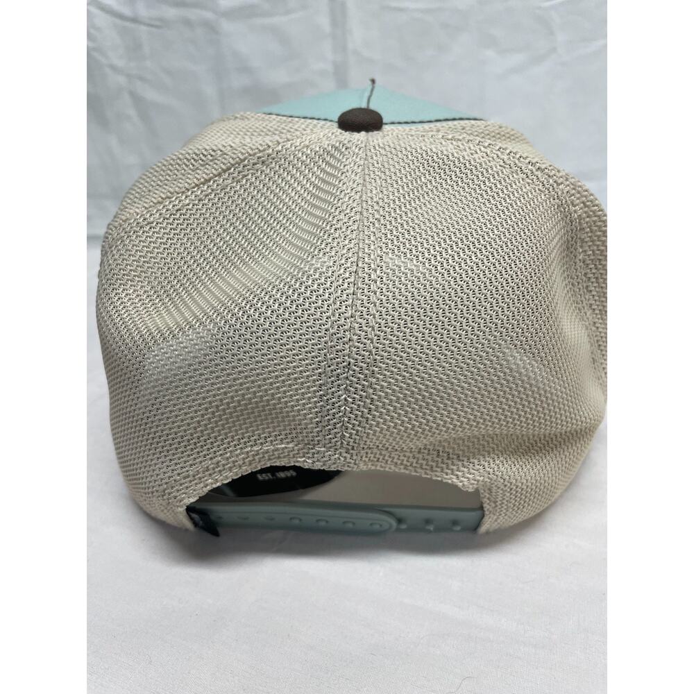 Goorin Bros Mint Green/Brown Cow CASH Embroidered Patch Trucker Snapback Hat NWT - Picture 3 of 8